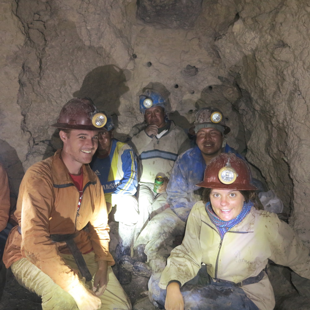 Group photo with the miners Potosi Double-Barrelled Travel